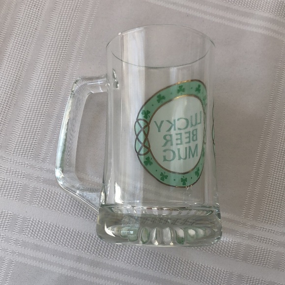 Lucky Beer Mug Irish S. Patrick’s Day Shamrock Mug - Picture 3 of 3